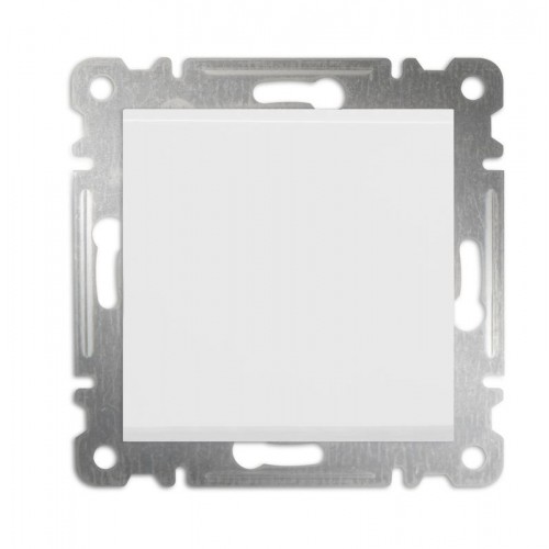 Переключатель проходной 1-кл. СП Karea 10А IP20 механизм бел. Makel 57001005