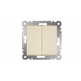 Выключатель 2-кл. СП Karea 10А IP20 механизм крем. Makel 57010003