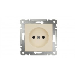 Розетка 1-м СП Karea 10А IP20 без заземл. механизм крем. Makel 57010022