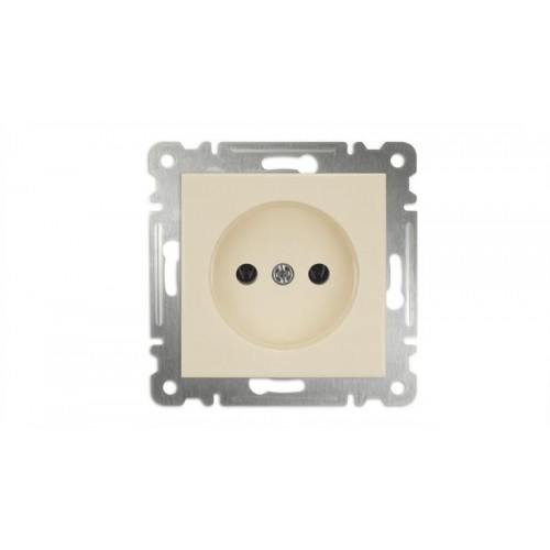 Розетка 1-м СП Karea 10А IP20 без заземл. механизм крем. Makel 57010022