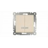 Выключатель 2-кл. СП Karea 10А IP20 с подсветкой механизм крем. Makel 57010023