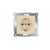 Розетка 1-м СП Karea 16А IP20 с заземл. механизм крем. Makel 57010028