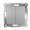 Выключатель 2-кл. СП Karea 10А IP20 механизм серебр. Makel 57065003