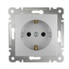 Розетка 1-м СП Karea 16А IP20 с заземл. механизм серебр. Makel 57065028
