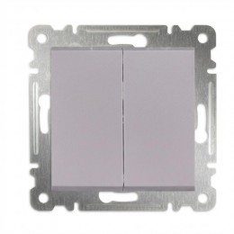 Выключатель 2-кл. СП Karea 10А IP20 механизм жемчуж. Makel 57100003