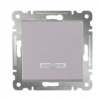 Выключатель 1-кл. СП Karea 10А IP20 с подсветкой механизм жемчуж. Makel 57100021