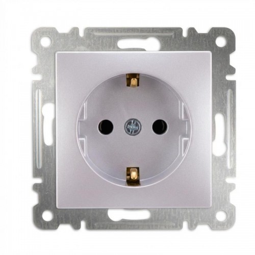 Розетка 1-м СП Karea 16А IP20 с заземл. механизм жемчуж. Makel 57100028