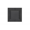 Розетка 1-м с крышкой Karea LINE STAR с заземл. дым. металлик Makel 86050029
