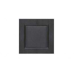 Розетка 1-м с крышкой Karea LINE STAR с заземл. дым. металлик Makel 86050029