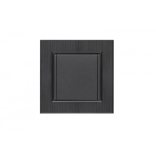 Розетка 1-м с крышкой Karea LINE STAR с заземл. дым. металлик Makel 86050029