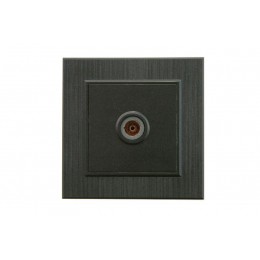 Розетка TV проходная Karea LINE STAR чер. Makel 86054007