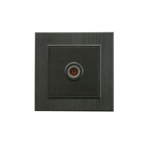 Розетка TV проходная Karea LINE STAR чер. Makel 86054007