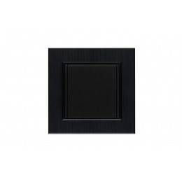 Розетка 1-м с крышкой Karea LINE STAR с заземл. чер. Makel 86054029