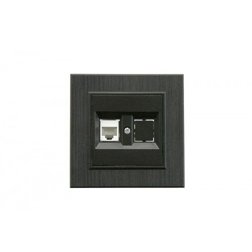 Розетка компьютерная CAT 5+гнездо Karea LINE STAR чер. Makel 86054035