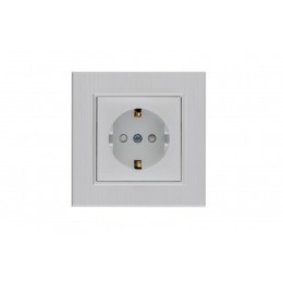 Розетка 1-м Karea LINE STAR с заземл. жемчуж. Makel 86100028