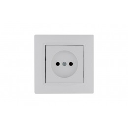 Розетка 1-м Karea RIZZ без заземл. бел. Makel 88001022