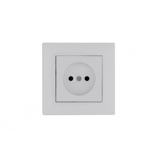 Розетка 1-м Karea RIZZ без заземл. бел. Makel 88001022