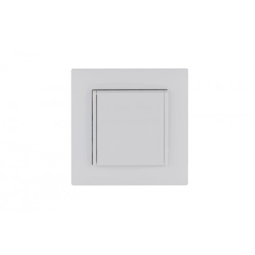 Розетка 1-м с крышкой Karea RIZZ с заземл. бел. Makel 88001029