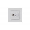 Розетка компьютерная CAT 5+гнездо Karea RIZZ бел. Makel 88001035