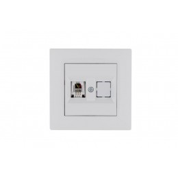 Розетка компьютерная CAT 5+гнездо Karea RIZZ бел. Makel 88001035