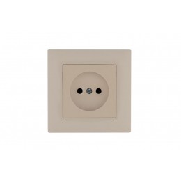 Розетка 1-м Karea RIZZ без заземл. крем Makel 88010022