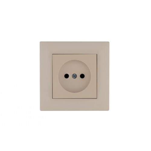 Розетка 1-м Karea RIZZ без заземл. крем Makel 88010022