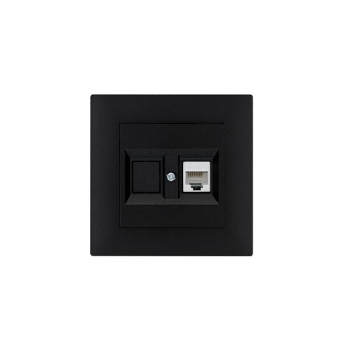 Розетка компьютерная CAT 5+гнездо Karea RIZZ STAR чер. Makel 88054035