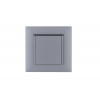 Розетка 1-м с крышкой Karea RIZZ STAR с заземл. сер. Makel 88065029
