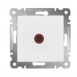 Розетка TV 1-м концевая СП 16А IP20 250В Karea механизм бел. Makel 57001027