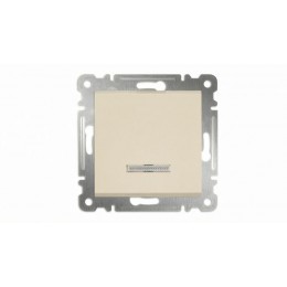 Выключатель 1-кл с подсвет. СП 10А IP20 250В механизм крем. Makel 57010021
