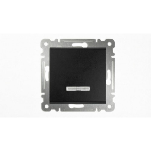 Выключатель 1-кл с подсвет. СП 10А IP20 250В механизм черн. Makel 57054021