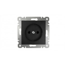 Розетка 1-м без заземл. СП 16А IP20 250В механизм Karea черн. Makel 57054022