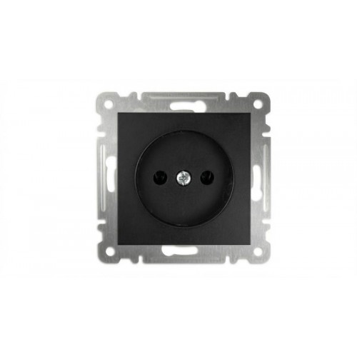 Розетка 1-м без заземл. СП 16А IP20 250В механизм Karea черн. Makel 57054022