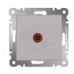 Розетка TV 1-м проходная СП 16А IP20 250В Karea механизм жемчуг Makel 57100007