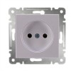 Розетка 1-м без заземл. СП 16А IP20 250В механизм Karea жемчуг Makel 57100022