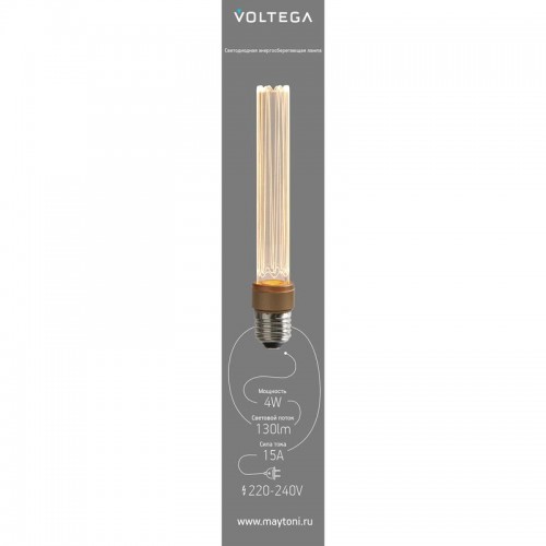 Лампа светодиодная филаментная Loft 271 T30 4Вт 1800К E27 DIM Voltega 8570