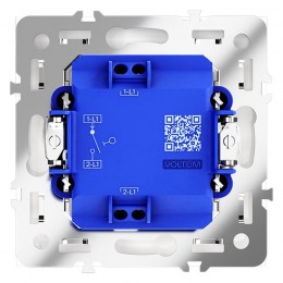 Выключатель 1-кл. СП S70 10А механизм бел. глянцевый Voltum VLS010101