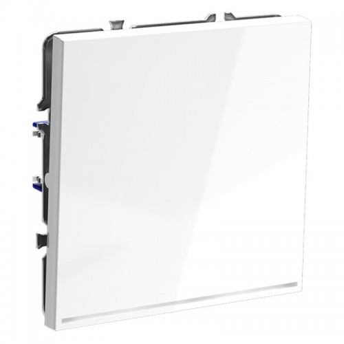 Выключатель 1-кл СП S70 10А с подсветкой механизм бел. глянцевый Voltum VLS010201