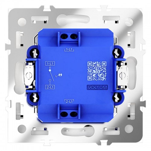 Выключатель 1-кл СП S70 10А с подсветкой механизм бел. глянцевый Voltum VLS010201