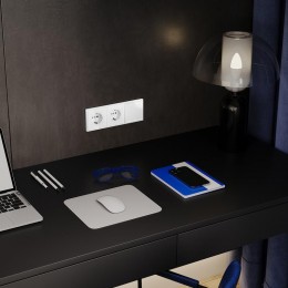 Выключатель 1-кл СП S70 10А с подсветкой механизм бел. матов. Voltum VLS010202