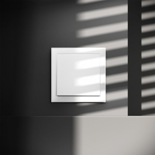 Переключатель проходной 1-кл. СП S70 10А механизм бел. матов. Voltum VLS010302