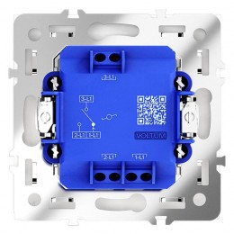 Переключатель проходной 1-кл. СП S70 10А механизм бел. матов. Voltum VLS010302