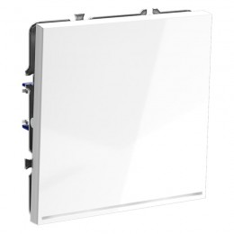 Переключатель проходной 1-кл. СП S70 10А с подсветкой механизм бел. глянцевый Voltum VLS010401