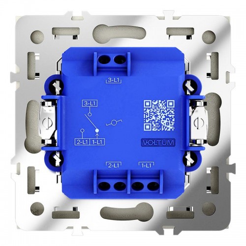 Переключатель проходной 1-кл. СП S70 10А с подсветкой механизм шелк Voltum VLS010404