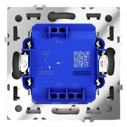Переключатель проходной 1-кл. СП S70 10А с подсветкой механизм графит Voltum VLS010407