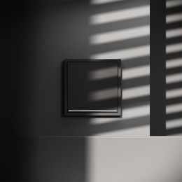 Переключатель проходной 1-кл. СП S70 10А с подсветкой механизм черн. матов. Voltum VLS010408