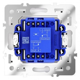 Переключатель перекрестный 1-кл. СП S70 механизм бел. глянцевый Voltum VLS010501