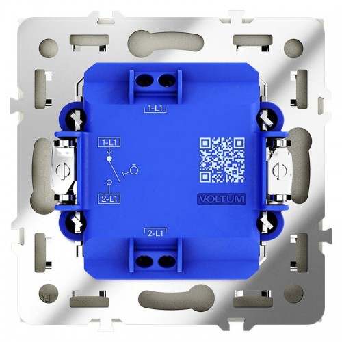 Выключатель 1-кл. СП S70 10А с самовозвратом механизм шелк Voltum VLS010604