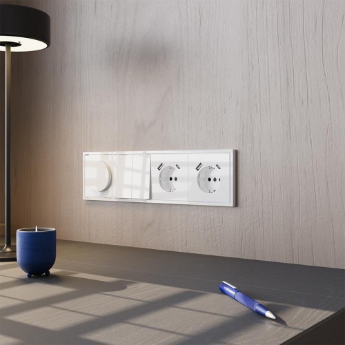 Выключатель 2-кл. СП S70 10А механизм бел. глянцевый Voltum VLS020101