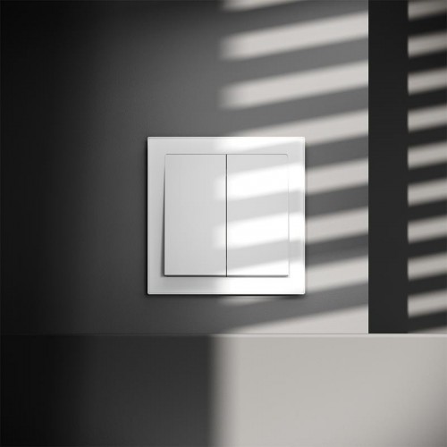 Выключатель 2-кл. СП S70 10А механизм бел. матов. Voltum VLS020102